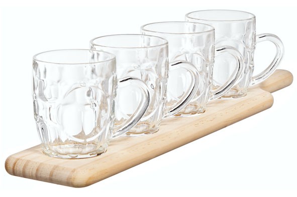SET DEGUSTATION PLANCHE - 4 BIERES 285ML 48X10XH1.8CM - VERRE D7.5XL11XH9CM main product photo