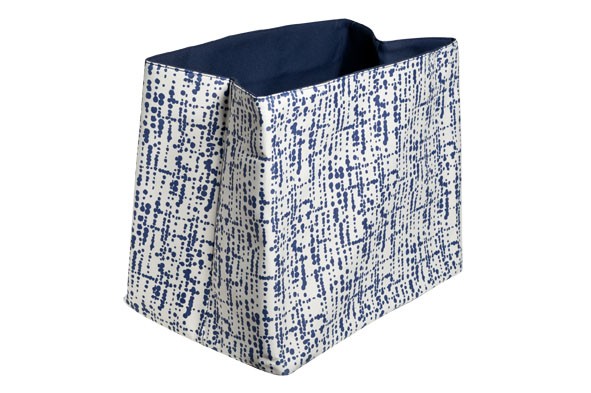 BASKET MAGIC FABRIC WHITE-BLUE 50X36X35COLLAPSIBLE