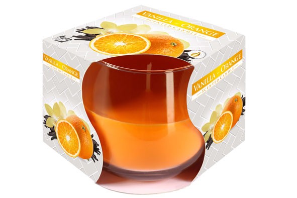 CT SCENTED CANDLE GLASS VANILLA-ORANGED8XH7CM main product photo