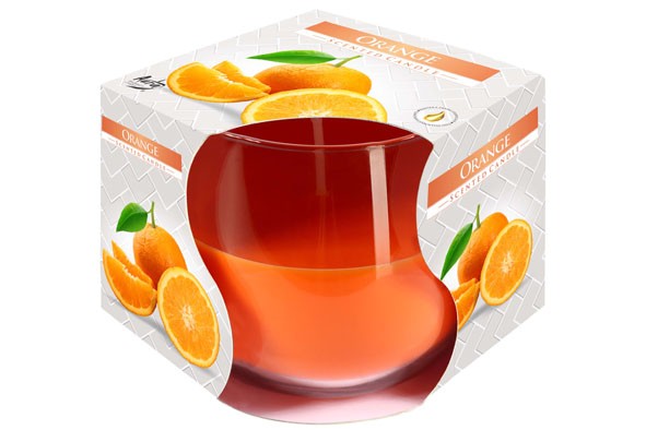CT SCENTED CANDLE GLASS ORANGE-ORANGED8XH7CM main product photo