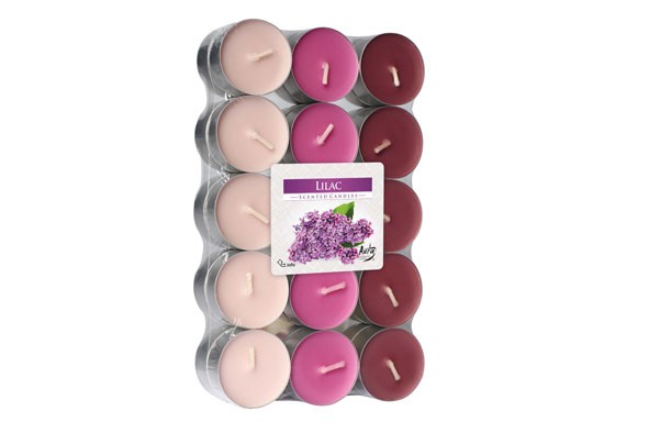 CT SET 30 TEA LIGHT LILAC-ROSE 4HD3.9XH1.62CM main product photo