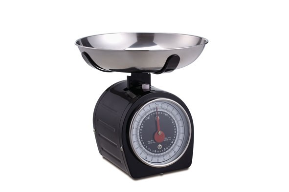 KITCHEN SCALE AND BOWL BLACKSTAINLESS STEEL   20.5X20.5XH20.3CM