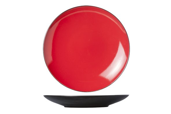 FINESSE RED PLAT BORD D28CM