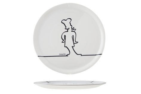 ASS. PIZZA BLANC 31CM FUNNYLINE NOIR main product photo