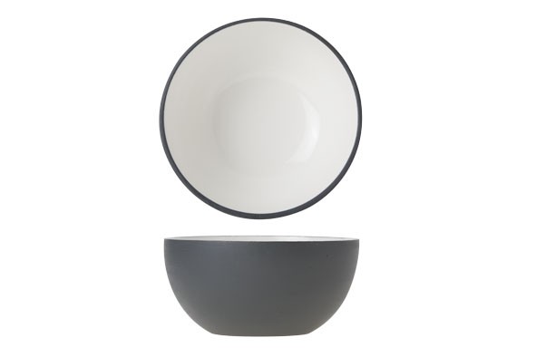 ALU BOL 10.5XH5CM BLANC EMAIL GRIS GRAPHITE main product photo