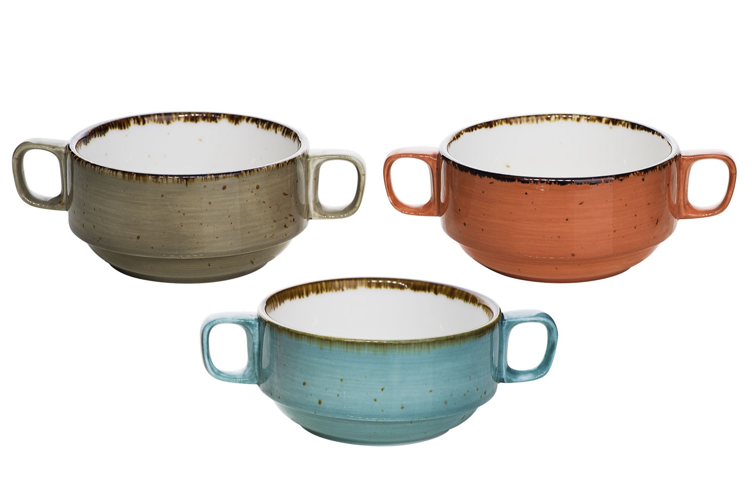 BRISBANE SUPPENTOPF 3 ASS  D10XH5,3CM2 HENKEL - BLUE-GREY-ORANGE main product photo