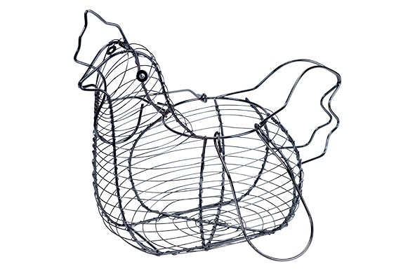 EGG BASKET CHICKEN BLACK 33X16.5XH26.5CM main product photo