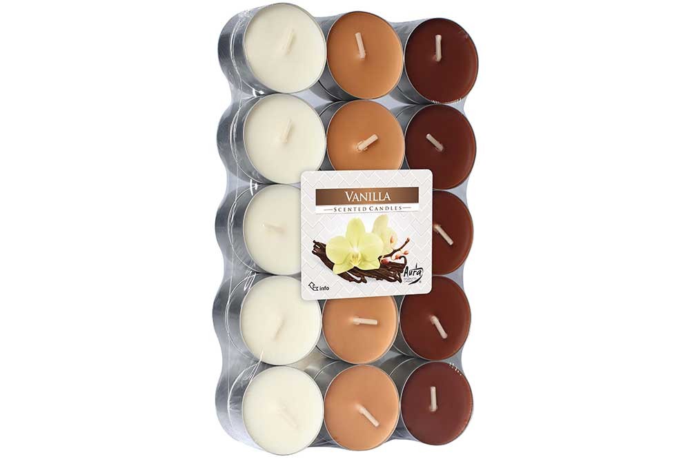 CT SET 30 TEA LIGHT BROWN-VANILLA 4HD3.9XH1.62CM main product photo