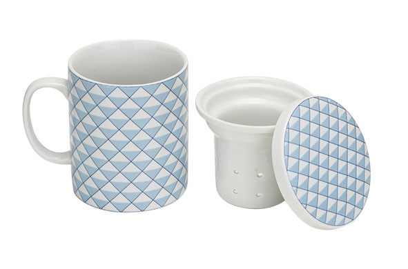 TISANIERE DECO BLEU  D8XH10,5CM 28CL main product photo