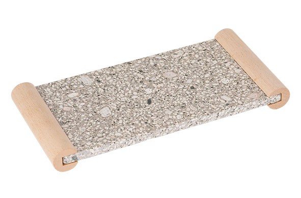 MEDICAL STONE TRAY HANDLES IN HOUT 32.2X 15CM RECHTHOEK