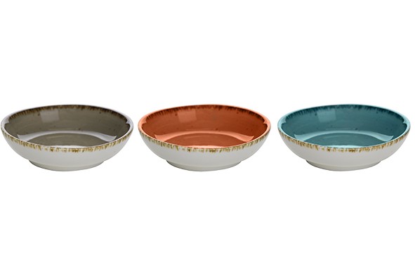 BRISBANE APEROSCHALCHEN 3 ASS D9,5XH2,7CM - BLUE-GREY-ORANGE main product photo