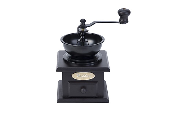 KAFFEEMUHLE RETRO SCHWARZ WOOD11,5X11,5XH16CM main product photo