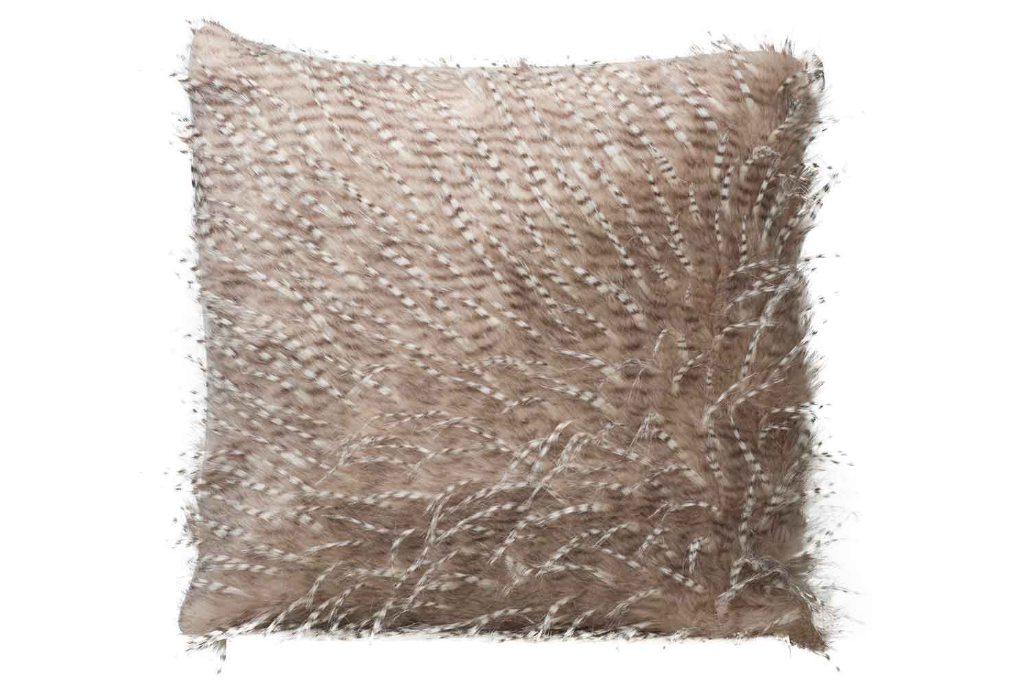 KUSSEN FEATHERS BEIGE 45X45XH10CM POLYES TER