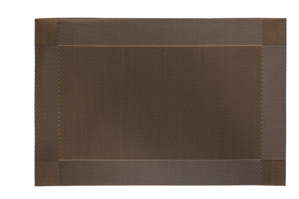 cosy & trendy PLACEMAT PVC GEWEVEN BRUIN 45X30CM RECHTHOEK