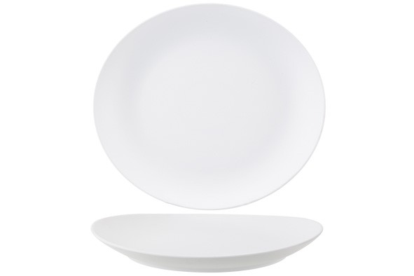 ASSIETTE STEAK MAT UNBREAKABLE BLANC 30X 27XH2,7CM main product photo