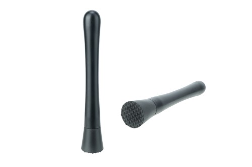 COCKTAILSTAMPER ZWART D3,2XH20,5CM ROEST VRIJ STAAL main product photo