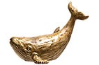 ORNAMENT WHALE BRASS 21,5X13XH17CM ANDER E POLYRESIN