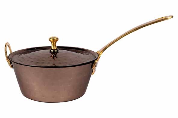 SAUSPAN - KOPER D12.4CM MET DEKSEL main product photo