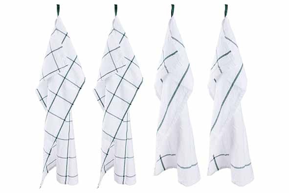 KOTON KUCHENHANDTUCH SET4 WEISS/GRUN50X70CM main product photo