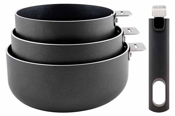 CLICK! POELON SET3 AVEC POIGNÉE D16-18-20CM - NON-STICK main product photo