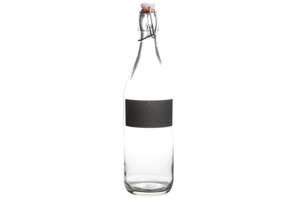 FLASCHE RUND M/KREIDEFACH+WEISSE STOPPERD8XH32CM - 0,97L main product photo