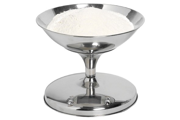 KEUKENWEEGSCHAAL ELECTR. OP VOET 5 KG22X 17,3CM EXCL. 1X9V main product photo