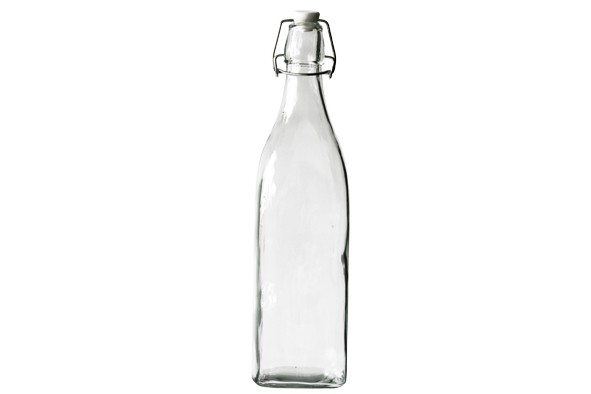 FLASCHE MIT STOPPER WEISS 1,03L 8X8XH32QUADRATISCH main product photo
