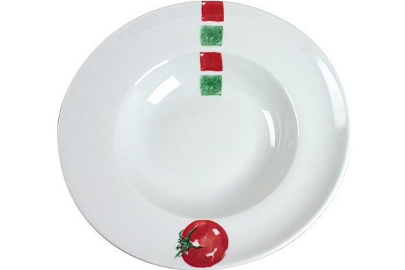 ASSIETTE PASTA TOMATO D17-27,5XH6CM main product photo