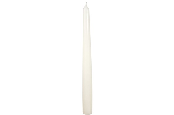 BOUGIE POINTUE SET10 BLANC H240XD22MM